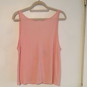 Free People Pink Ribbed Tank
